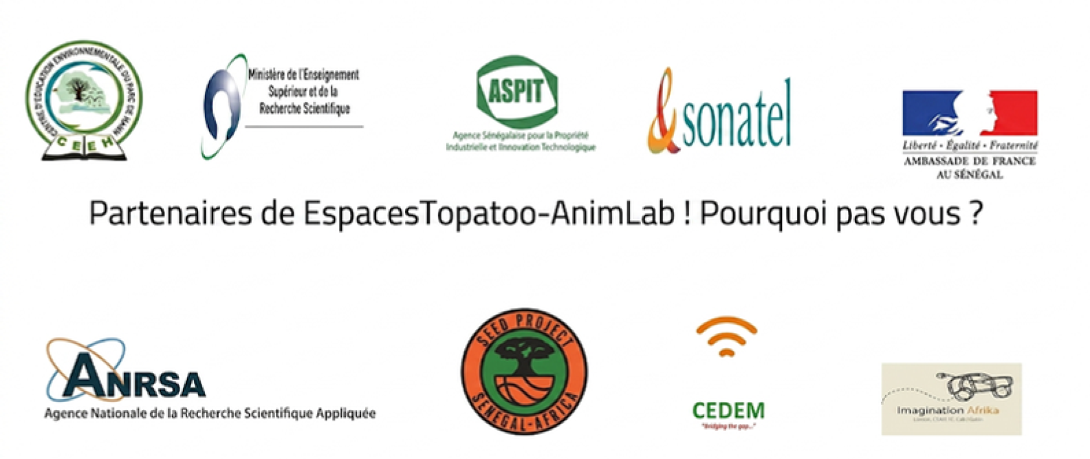 Logos des partenaires EspacesTopatoo-AnimLab